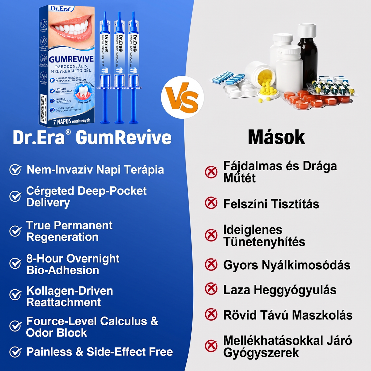 🇭🇺🏅🦷 HIVATALOS ÜZLET | Dr.Era® GumRevive Periodontal Repair Gel — Célzott fogínyápolás lepedék, fogszuvasodás, fogágyproblémák, kellemetlen lehelet és gyenge fogak esetén | Precíziós, leöblítést nem igénylő szájápoló formula