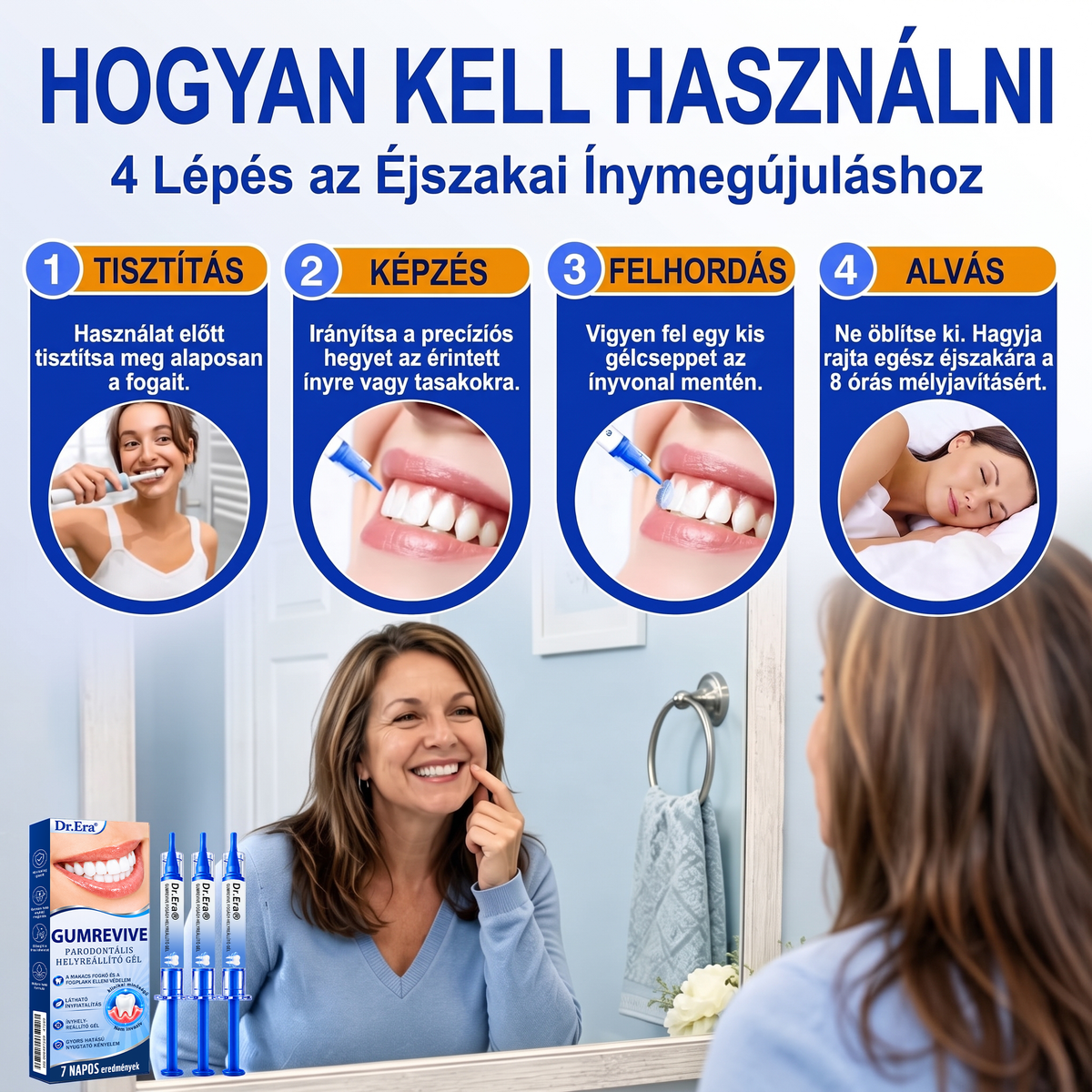 🇭🇺🏅🦷 HIVATALOS ÜZLET | Dr.Era® GumRevive Periodontal Repair Gel — Célzott fogínyápolás lepedék, fogszuvasodás, fogágyproblémák, kellemetlen lehelet és gyenge fogak esetén | Precíziós, leöblítést nem igénylő szájápoló formula