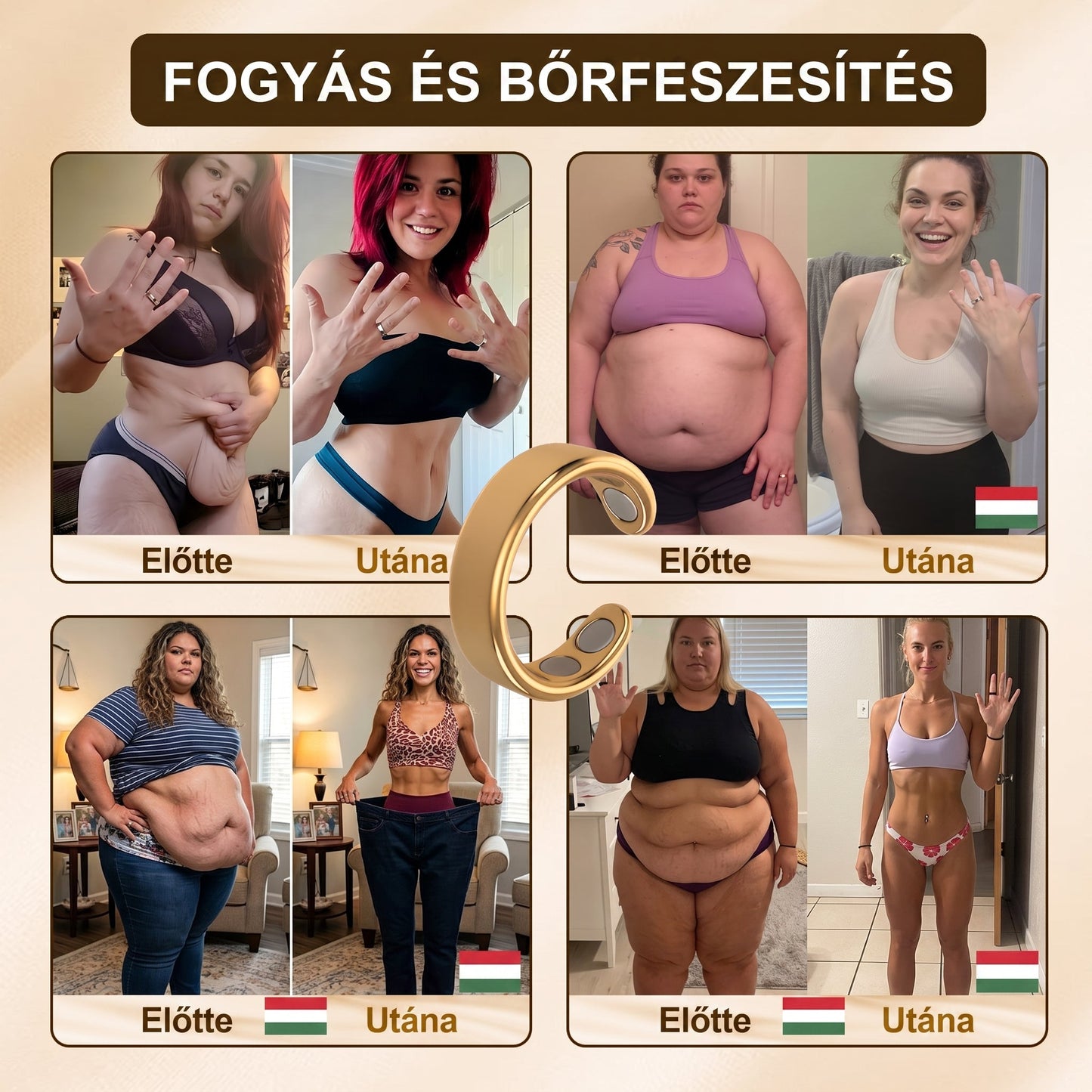 Resupe® Fogyókúrás Anyagcsere Mágneses Terápiás Gyűrű: Hárommagos Anyagcsere Aktiválás — Mindössze 30 perc naponta a Fogyás és a Nyirokkeringés támogatására — Plusz ízületi enyhülés, jobb alvás és mentális tisztaság.