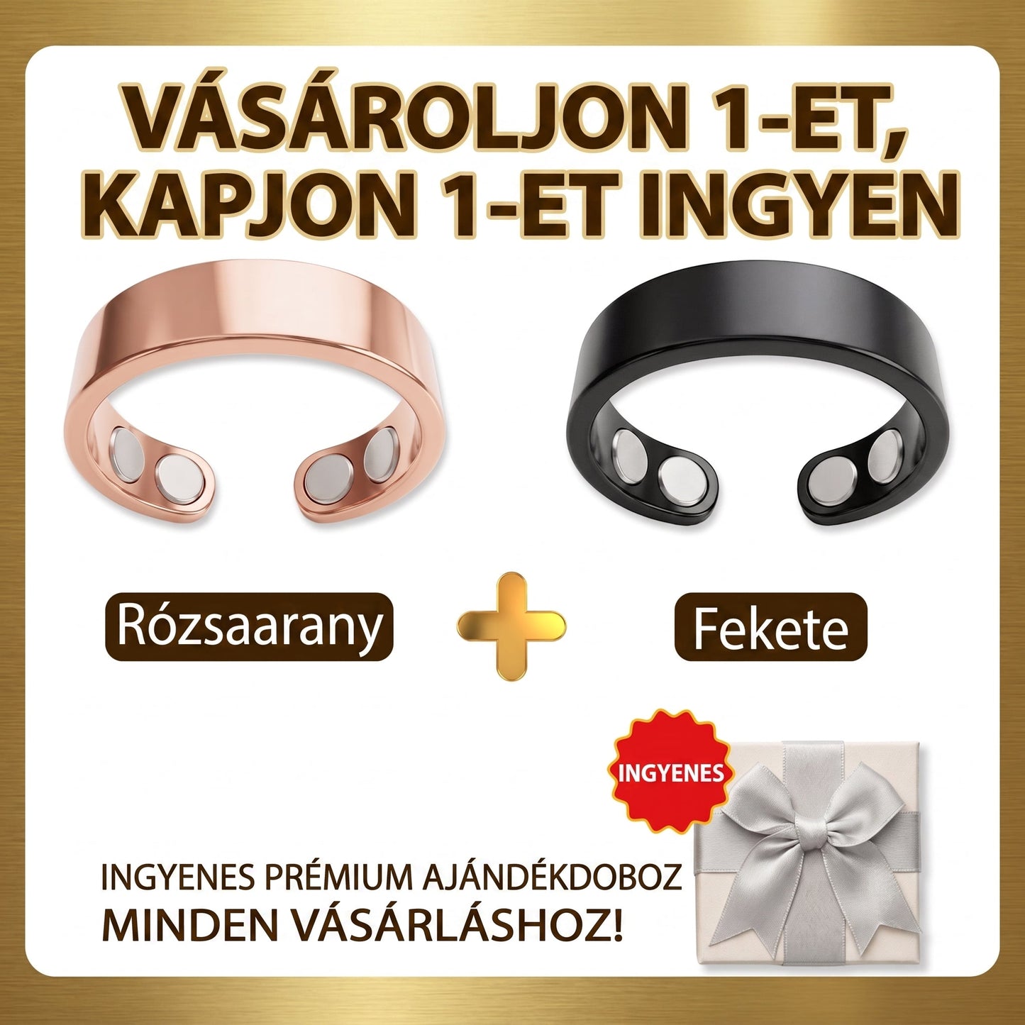 Resupe® Fogyókúrás Anyagcsere Mágneses Terápiás Gyűrű: Hárommagos Anyagcsere Aktiválás — Mindössze 30 perc naponta a Fogyás és a Nyirokkeringés támogatására — Plusz ízületi enyhülés, jobb alvás és mentális tisztaság.