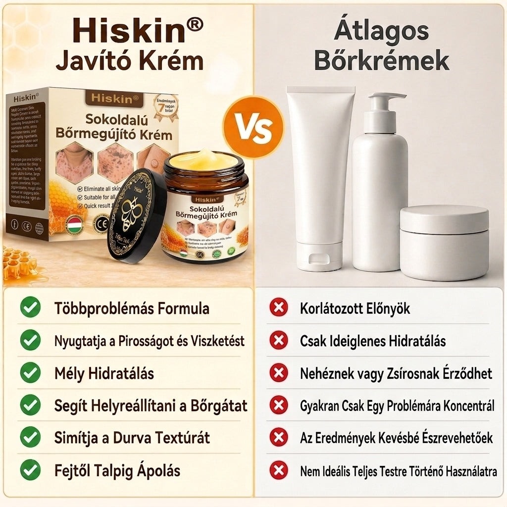 HISKIN® Többproblémás Bőrregeneráló Krém ✨ (Egyetlen hatékony krém a gyulladás, a szárazság, az öregedés jelei, a pigmentáció és a látható bőrkárosodás helyreállítására.)